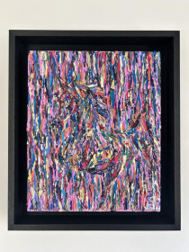 ‘Love and Laughter’ 12”x10” Acrylic in 15”x13” black wooden frames